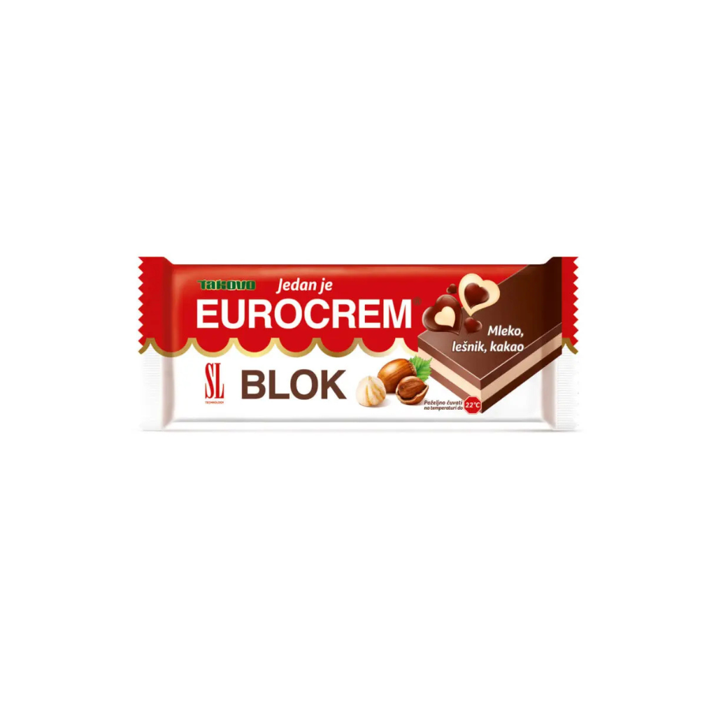 Eurocream Block cremino al cioccolato 90g